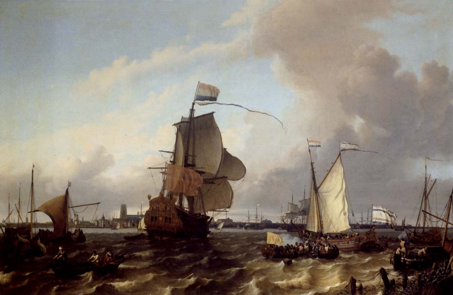 The Man-of-War Brielle on the Maas near Rotterdam